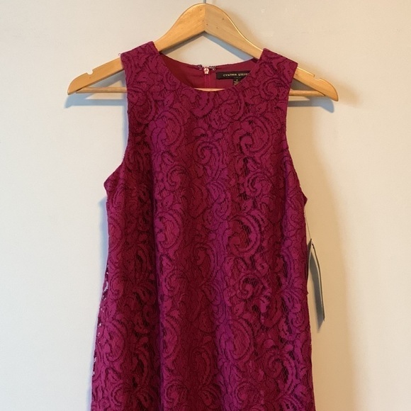 Cynthia Steffe Purple Lace Evening Cocktail Festive Dress Size 4 NWT - Picture 6 of 17